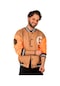 Deepsea Erkek Kahve-Orange Çıtçıtlı Kolej Mont 2304761