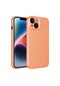 İphone 14 Plus Uyumlu Kamera Korumalı Simli Lüks Zore Koton Kılıf-turuncu Turuncu