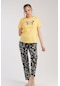 C&city Kısa Kol Pijama Takım Sarı-441030-sarı-441030