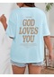 Good Loves You Baskılı Oversize Tshirt Bebemavi Bebek Mavisi