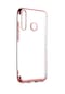 Tecno - Huawei P40 Lite E - Kılıf Dört Köşesi Renkli Arkası Şefaf Lazer Silikon Kapak - Rose Gold