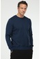 Lacivert Regular Pamuklu O Yaka Basic Erkek Sweatshirt Xc2372 Lacivert