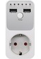 Singree Çift Usb Portlu 5v 2.1a Şarj Dönüştürücü Priz, Eu/us/uk Fiş, Beyaz, 16a/3680w