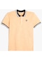 Koton Polo Tişört Kısa Kollu Palmiye İşlemeli Düğme Detaylı Turuncu 4skb10096tk