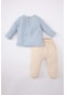 Defacto Erkek Bebek Uzun Kollu Müslin Gömlek Pantolon 2'li Takım B9502a524smbe789