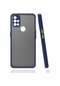 Mutcase - One Plus Uyumlu Nord N10 5g - Kılıf Arkası Buzlu Renkli Düğmeli Hux Kapak - Lacivert