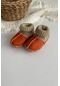 Babywom Babywom Çoraplı Organik Deri Kız Bebek Botu- 1025