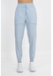 Maraton Sportswear Comfort Kadın Bol Dönüşlü Paça Basic Sisli Mavi Pantolon 21124-sisli Mavi