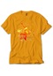 Basketball Fire Silhouette Sarı Tişört