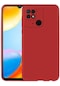 Xiaomi Redmi 10c Kılıf Lopard Klasik Mat Renkli Yumuşak Premier Silikon Kılıf - Kirmizi