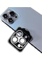 Noktaks - İphone Uyumlu İphone 14 Pro - Kamera Lens Koruyucu Safir Parmak İzi Bırakmayan Anti-reflective Cl-11 - Gümüş