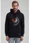 New World Polo Kapüşonlu Lacivert Slim Fit Hoodie 22fwm64030
