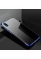 Kilifone - Xiaomi Uyumlu Redmi 7a - Kılıf Dört Köşesi Renkli Arkası Şefaf Lazer Silikon Kapak - Mavi