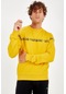 Maraton Sportswear Regular Erkek Bisiklet Yaka Uzun Kol Basic Sarı Sweatshirt 18967-sarı