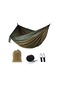 Mufunye 210t Nilon Materyalli İki Kişilik Hammock - Ev Ve Açık Hava Kullanıma Uygun - Kamp, Piknik Ve Turizm İçin Rahat Dinlenme Ocağı - Krem Ve Asker Yeşili Karışımı Çok Renkli