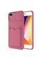 Noktaks - iPhone Uyumlu 8 Plus - Kılıf Slayt Sürgülü Kart Bölmeli Kartix Kapak - Koyu Mor