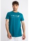 Adam Boxes Baskılı O-yaka T-shirt Apiso - Göl Yeşili-Petrol Yeşili