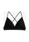 Koton Üçgen Bikini Üstü Dokulu Çapraz Askılı Kaplı Siyah 4sak10015mm