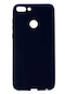 Tecno - Huawei P Smart Fıg-lx1 - Kılıf Mat Renkli Esnek Premier Silikon Kapak - Lacivert
