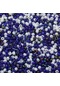 40 G/grup Cam Tohum Boncuk Mix Renk Boru Şeklindeki Yuvarlak Gevşek Pirinç Dark Blue Series 3mm