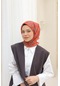 Silk Home Soft Eşarp 73078-08 Parlak Turuncu, Gri, Füme, Vizon