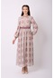 Violevin Er-cool Kadın Kemerli Şifon Elbise 8025-25-gülkurusu