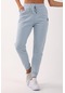 Maraton Sportswear Comfort Kadın Lastik Paça Basic Sisli Mavi Pantolon 21909-sisli Mavi