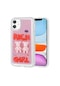 Noktaks - iPhone Uyumlu 11 - Kılıf Kabartma Figürlü Parlak Minimini Silikon Kapak - Kırmızı