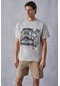 GRIMELANGE  Boheme Erkek Oversize Fit Bej T-shirt Bej