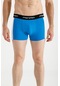 Maraton Sportswear Ekstra Slim Erkek Düz Paça Basic Mavi Boxer 20395-mavi