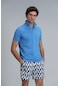 Lufian Erkek Laon Smart Polo T-shirt 111040164 Mavi