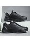 Siyah Tuınanle Spor Ayakkabı Kadın Deri Su Geçirmez Spor Ayakkabı Kadın Bağcıklı Platform Rahat Ayakkabılar