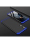Kilifone - Huawei Uyumlu Nova 5t - Kılıf 3 Parçalı Parmak İzi Yapmayan Sert Ays Kapak - Siyah-mavi
