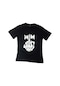 Kadın Siyah Moiıonless In White Baskılı T-shirt SIYAH