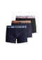 Jack & Jones Erkek 3 Lü Paket Henrik Boxer 63412151351 Siyah- Lac Siyah Lacivert