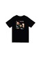 Demon Slayer Tanjiro Kamado Anime Baskılı Unisex %100 Pamuk Siyah T-shirt SIYAH