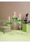 Glassic Love Yeşil Cam Kandil 3 Adet Cam Kandil - 400 Ml Kandil Yağı + 3 Adet Kandil Fitili