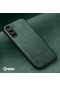 Lüks Deri Kılıf Samsung Uyumlu S25 S24 S23 S22 Ultra Fe A16 A36 A26 A06 A56 5g Kapak Green Samsung Uyumlu S21 Fe Green