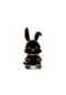 Siyah Pratik Tavşan Arabası Güzel Cep Telefonu Standı Sevimli Tavşan Parmak Yüzük Döner Braket Aksesuarları