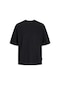 Jack&jones Grand Oversize Erkek Siyah Yuvarlak Yaka Tişört 12253993-BLK Siyah