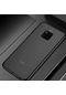 Tecno - Huawei Mate 20 Pro - Kılıf Dört Köşesi Renkli Arkası Şefaf Lazer Silikon Kapak - Siyah