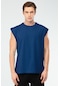 Speedlife Oversize Pamuklu Bisiklet Yaka Erkek Spor Atlet Xf1603 İndigo