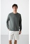 Tommy Life Çağla Basic O Yaka Rahat Form Erkek Sweatshirt - 88053 Çağla