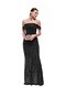 Explosion Payetli Straplez Siyah Kadın Gece Elbisesi 22457128