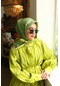 Silk Home Eflatun Yeşil Karma Desen Tivil İpek Eşarp 11424-63
