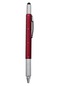 Kırmızı 6in1 Çok İşlevli Çakı Tükenmez Kalem Tornavida Cetvel Su Terazisi Yaratıcı Kırtasiye Hediye Dokunmatik Ekran Stylus Tasarım Kapasitif Kalem