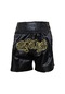 Dragondo Mt3028 Nakışlı Muaythai Şortu Muay Thai Antrenman Şortu Siyah