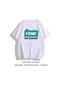 Pamuklu Yazlık Baskılı Unisex T-shirt Mor