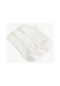 Koton 3'lü Patik Çorap Seti Dokulu Çok Renkli Beyaz 4sam80129aa