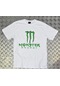 Unisex Beyaz Monster Baskılı Büyük Beden T-shirt Beyaz